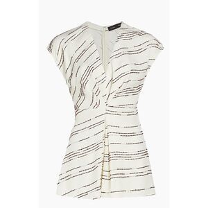Proenza Schouler Stella Top In Textured Stripe NWT Size 2